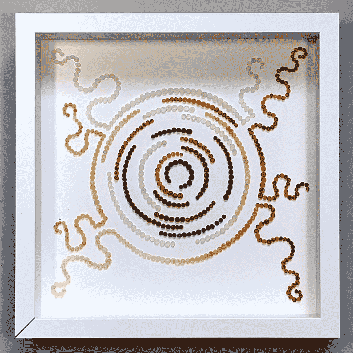 Kunstwerk aus Nurdles von TrashmaidBerlin Kunstwerk aus Nurdles von TrashmaidBerlin